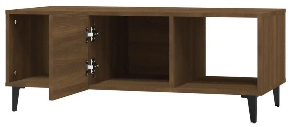 vidaXL Τραπεζάκι Σαλονιού Καφέ Δρυς 102x50x40 εκ. Επεξεργασμένο Ξύλο