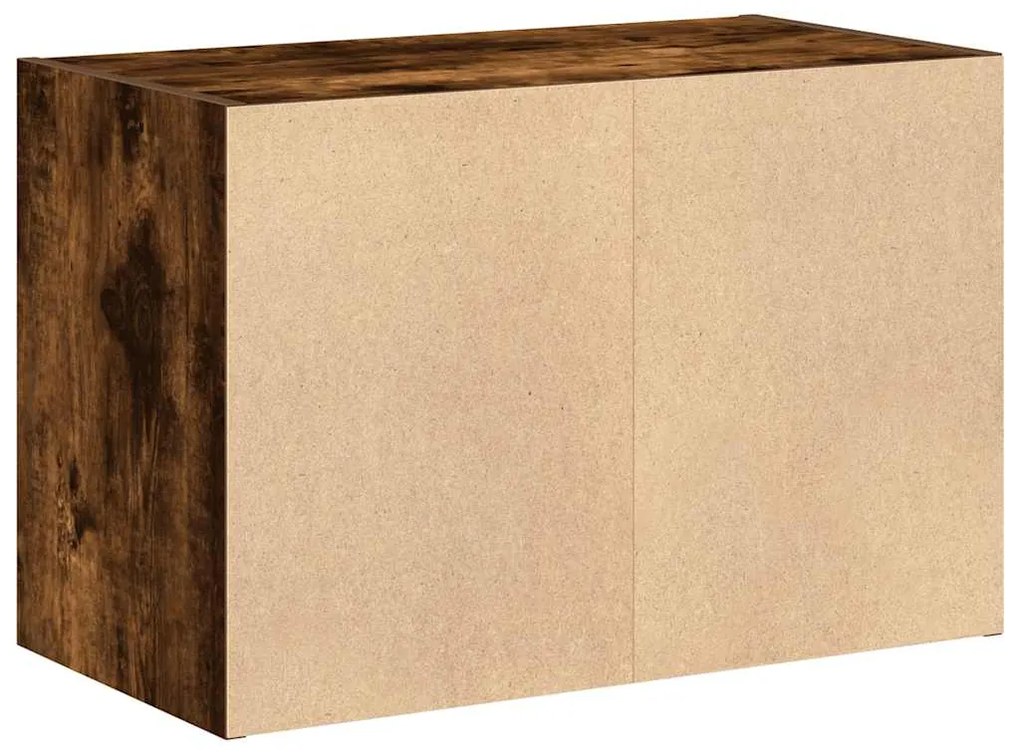 vidaXL Ντουλάπι με 2 συρτάρια Καπνιστή Δρυς 60x31x40εκ. από Επεξ. Ξύλο