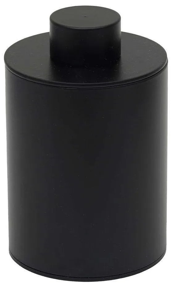 Θήκη Για Βαμβάκι Βαρέως Τύπου 94-403 8x15cm Matte Black Pam&amp;Co Stainless Steel