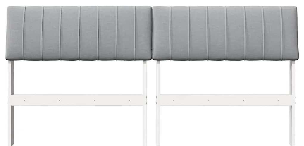 vidaXL Ταπετσαρισμένο κεφαλάρι Ανοιχτό γκρι 160 cm