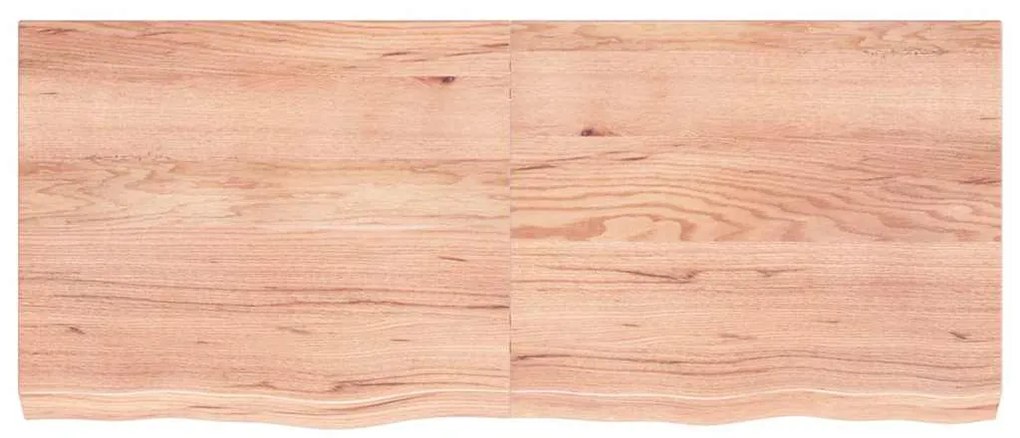 vidaXL Ράφι Τοίχου Ανοιχτό Καφέ 120x50x(2-6)εκ. Επεξ. Μασίφ Ξύλο Δρυός