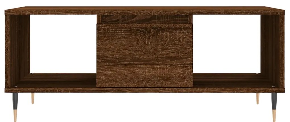 vidaXL Τραπεζάκι Σαλονιού Καφέ Δρυς 90x50x36,5 εκ. Επεξεργασμ. Ξύλο