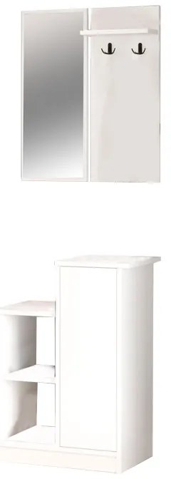 Έπιπλο εισόδου Wizbo pakoworld μελαμίνης λευκό 61x37x82.5εκ