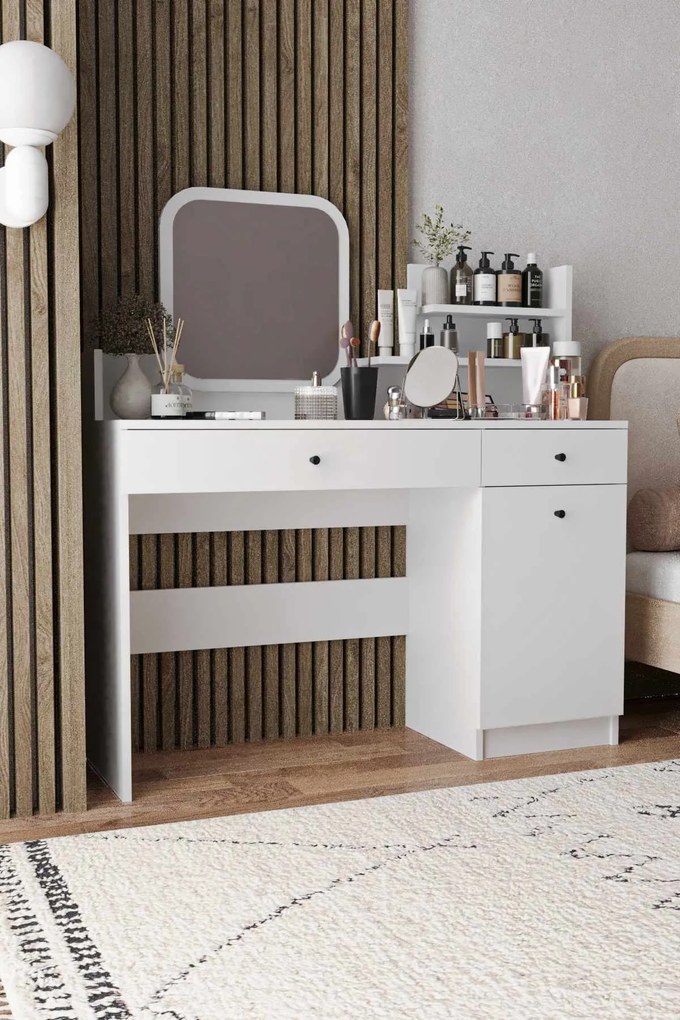 Make-Up Table Harmony 2 Square - White White