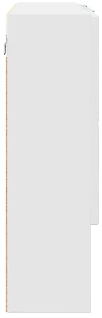 vidaXL Ντουλάπα Καθρέφτη Λευκό 80 x 17 x 55 εκ Επεξεργασμένο ξύλο