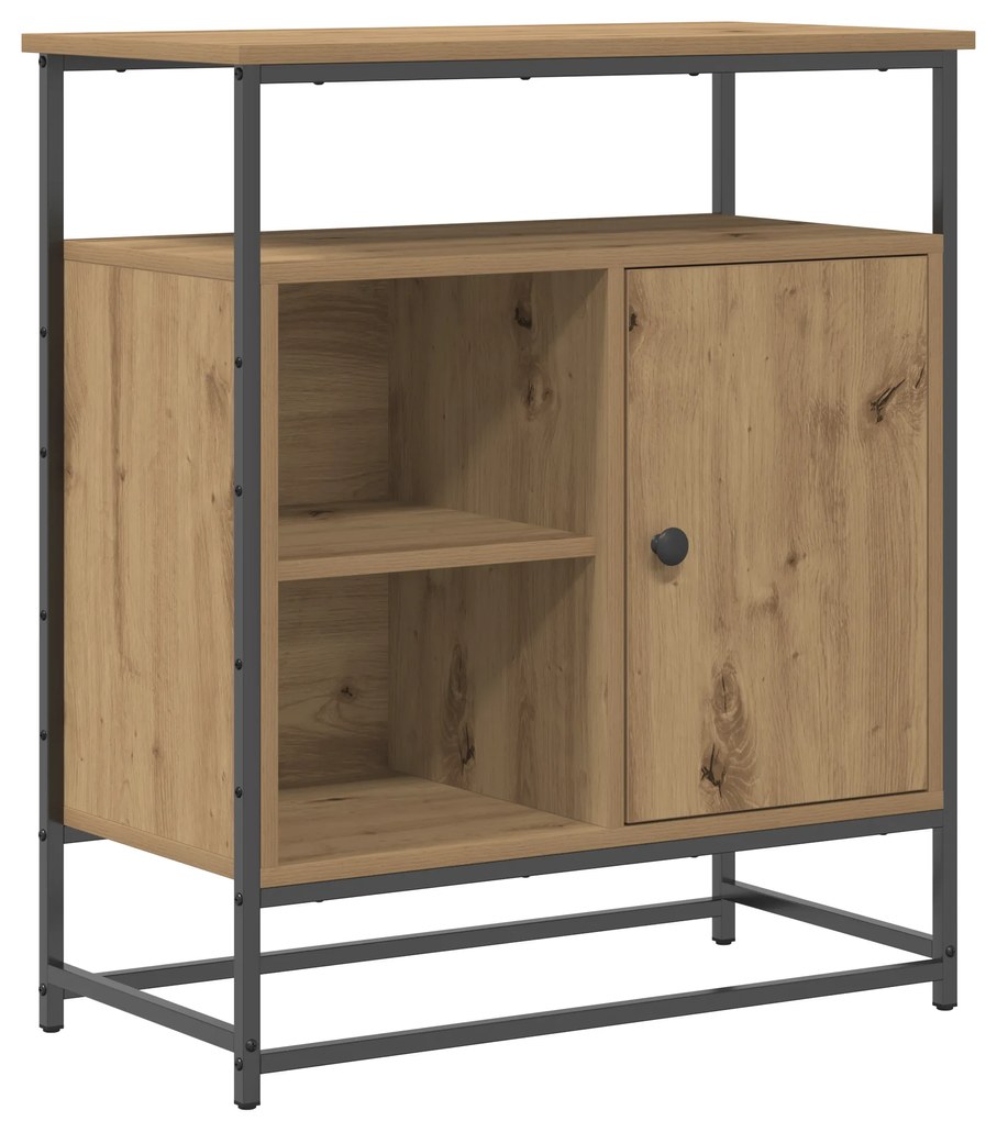 vidaXL Μπουφές Artisan Oak 69x35x80 εκ από Επεξεργασμένο Ξύλο και Χάλυβα