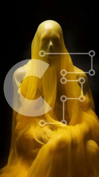 Intra Συλλεκτικό Ξύλινο Παζλ Plywood  4mm - Φιγούρα ντυμένη με κίτρινο χρώμα τυλιγμένο σε ύφασμα Σε Ξύλινο Κουτί - Διαστάσεις Puzzle: 10x10 cm – 25 κομμάτια