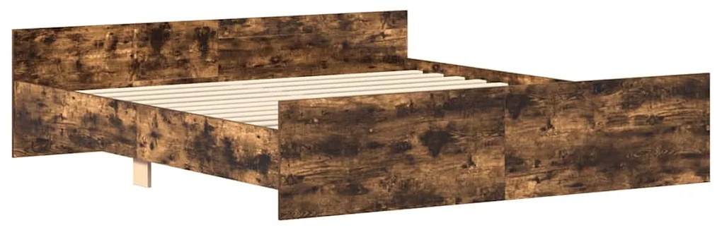 vidaXL Πλαίσιο Κρεβατιού με Κεφαλάρι/Υποπόδιο Καπν. Δρυς 180x200 εκ.