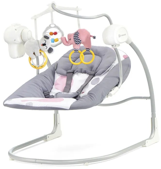 Παιδικό Ρηλάξ - Κούνια 2 σε 1 Χρώματος Ροζ KinderKraft Minky Swing KKBMINKYPNK000 KKBMINKYPNK000