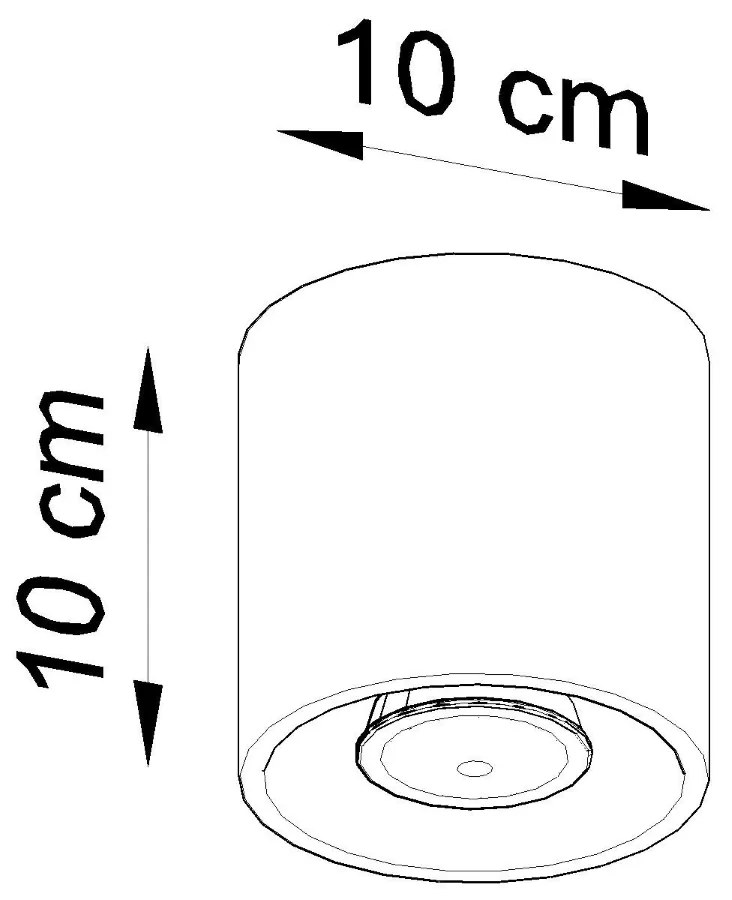 Sollux Φωτιστικό οροφής Orbis 1,αλουμίνιο,1xGU10/40w