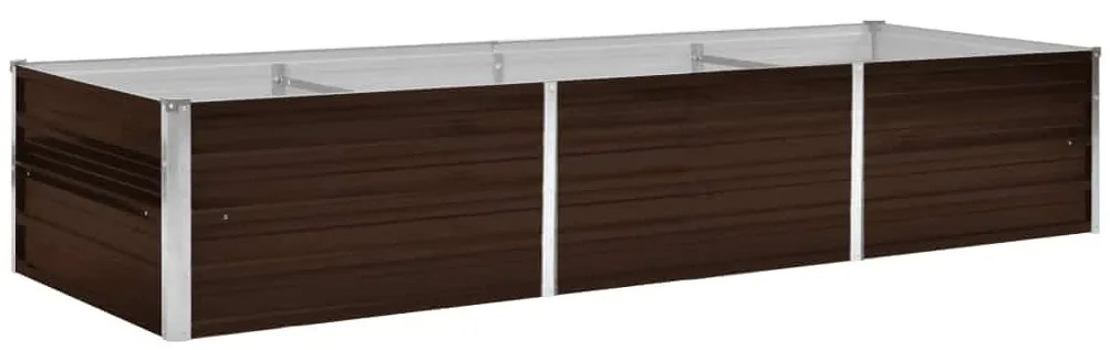 vidaXL Ζαρντινιέρα Υπερυψωμένη Καφέ 240x80x45 εκ. Γαλβανισμ. Χάλυβας