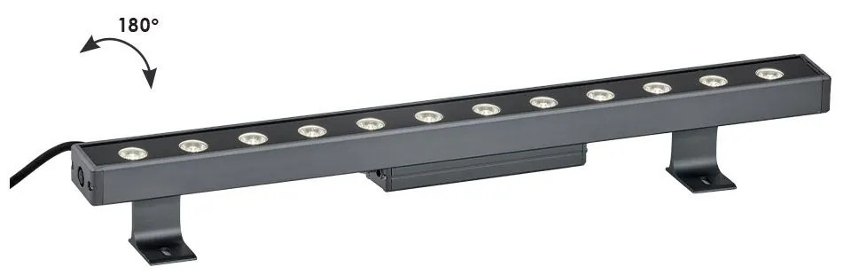 Προβολέας Γραμμικός Wall Washer Marvel 4187200 LED 36W 3200K 1548Lm 100x6,3cm Dark Grey Viokef