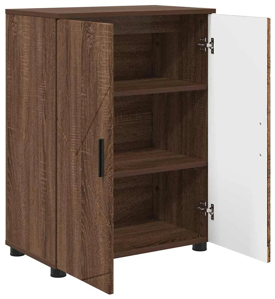 vidaXL Ντουλάπι Μπάνιου με αποθήκευση Καφέ δρυς 60 x 35 x 80 εκ