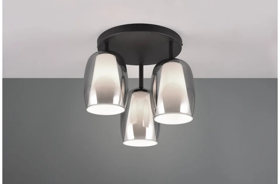 Πλαφονιέρα Φωτιστικό Οροφής 3xΕ14 Μαύρο Barret 617500354 Trio Lighting-617500354-Μαύρο 617500354