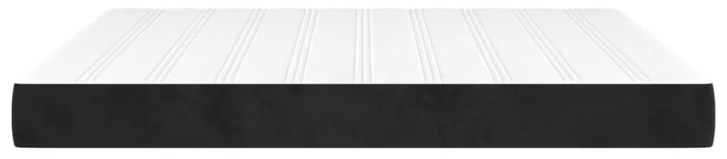 Στρώμα με Pocket Springs Μαύρο 180x200x20 εκ. Βελούδινο - Μαύρο