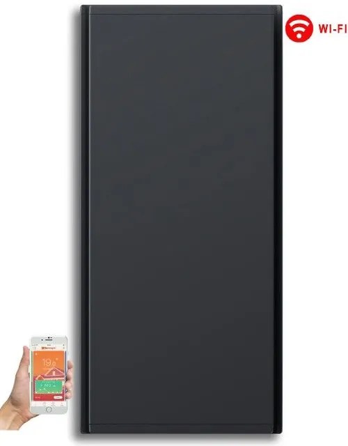 Radialight Icon WiFi 750 Watt Ανθρακί - Κάθετο Ψηφιακό Σώμα Θέρμανσης