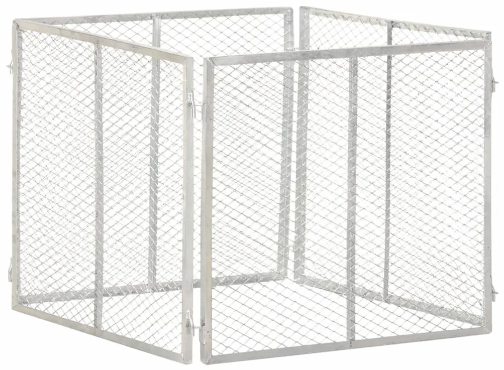 vidaXL Κομποστοποιητής Κήπου 85 x 85 x 70 εκ. Γαλβανισμένος Σίδηρος