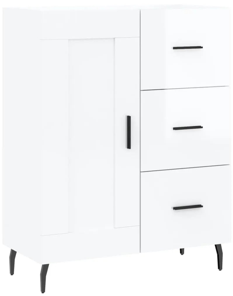 vidaXL Ντουλάπι Γυαλιστερό Λευκό 69,5x34x90 εκ. Επεξεργασμένο Ξύλο