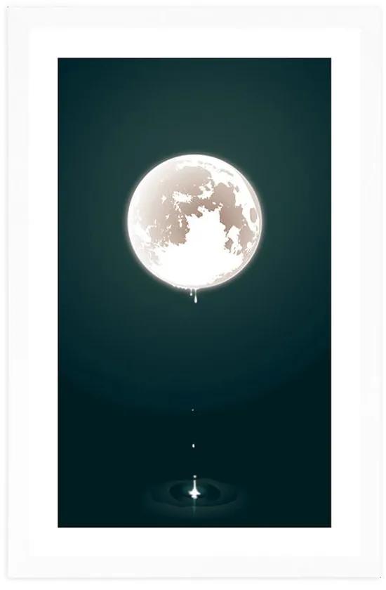 Αφίσα με παρπαστού Μαγευτικό φεγγάρι - 20x30 black
