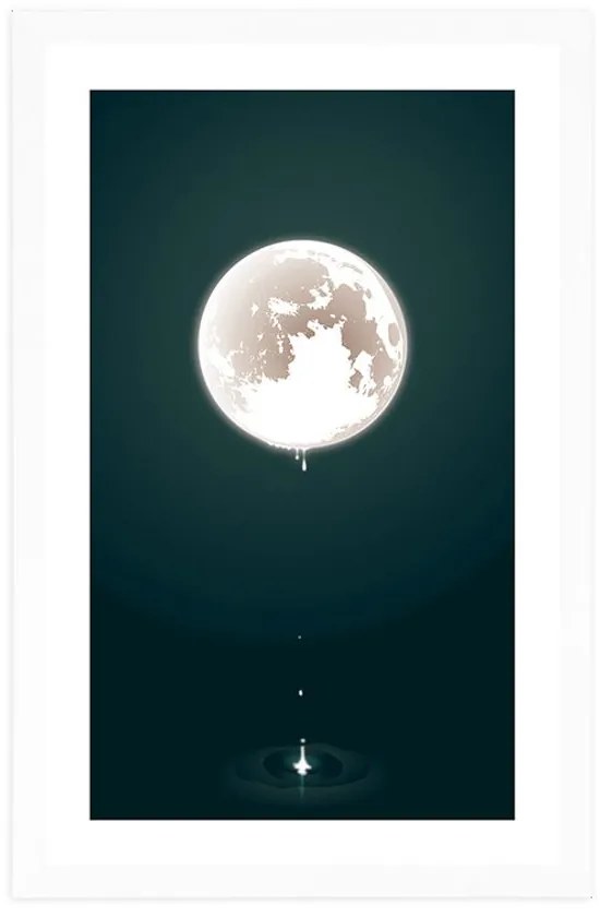 Αφίσα με παρπαστού Μαγευτικό φεγγάρι - 30x45 white
