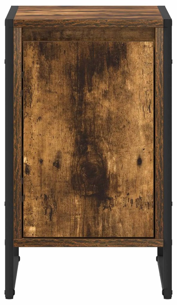 vidaXL Κομοδίνο Καπνιστό Δρύς 39,5 x 30 x 50 εκ Επεξεργασμένο ξύλο