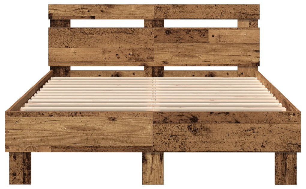 vidaXL Σκελετός Κρεβατιού Παλαιό ξύλο 120 x 200 cm Επεξεργασμένο ξύλο