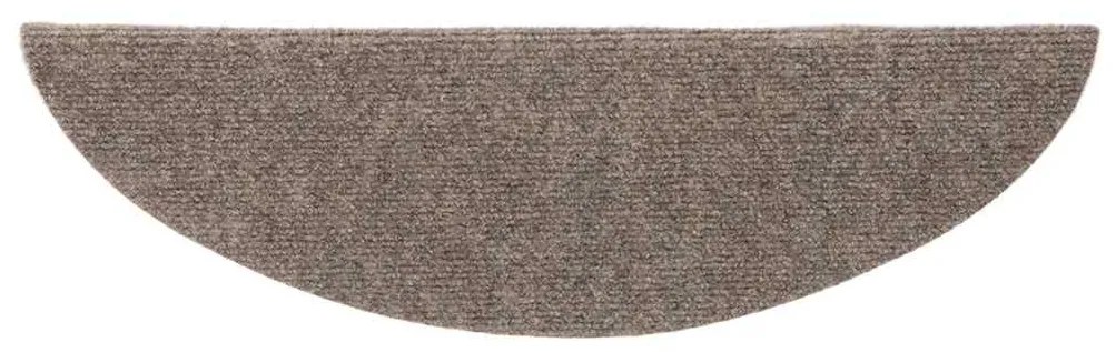 vidaXL Πατάκια Σκαλιών Αυτοκόλλητα 15 τεμ. Μπεζ Ημίκυκλα 56x17x3 εκ.