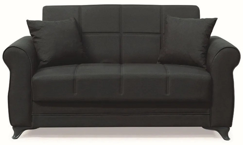Καναπές-Κρεβάτι Διθέσιος Lena 40.0300 150x80x75/125x100cm Black