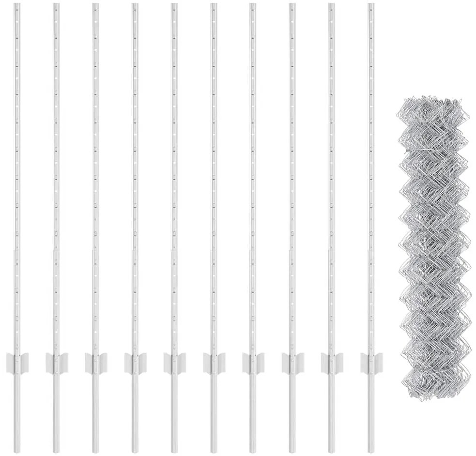 vidaXL Τεντώτο με στήριγμα Ασημί 1,2 x 10 m Ατσάλι