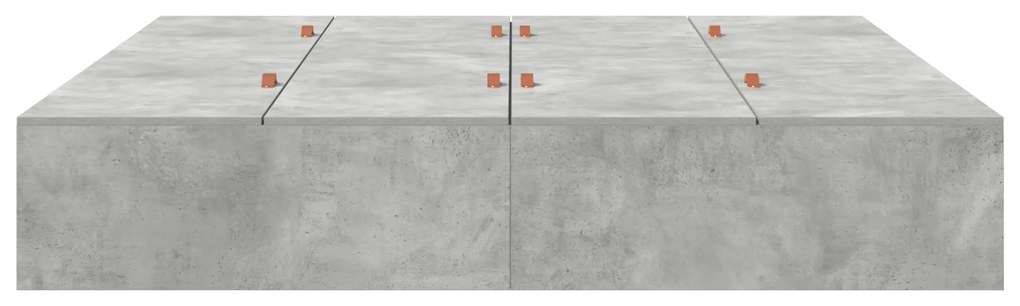 vidaXL Κρεβάτι Αποθήκευσης Γκρι Σκυρόδεμα 180x200 εκ