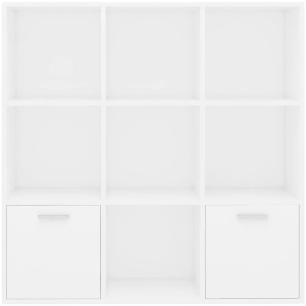 vidaXL Βιβλιοθήκη Λευκή 98 x 30 x 98 εκ. από Επεξ. Ξύλο