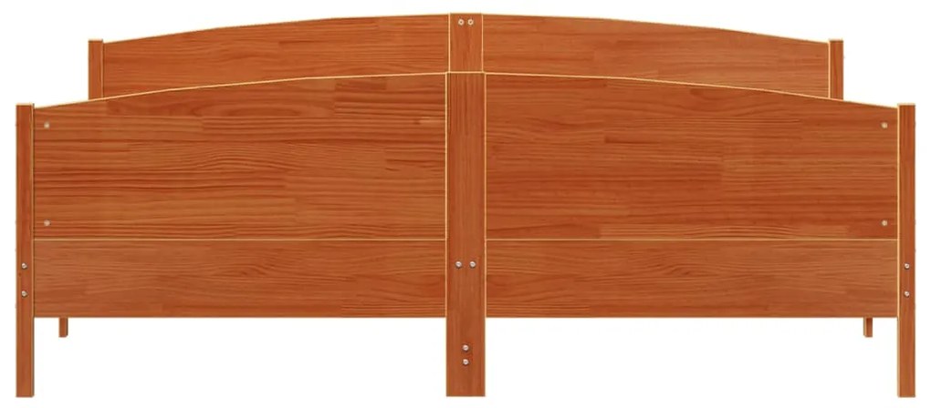 vidaXL Σκελετός Κρεβ. Χωρίς Στρώμα Καφέ Κεριού 200x200 εκ Μασίφ Πεύκο