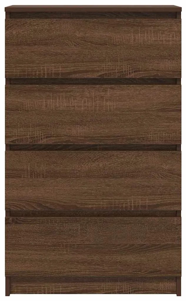 vidaXL Συρταριέρα Καφέ Δρυς 60 x 35 x 98,5 εκ. από Επεξεργασμένο Ξύλο