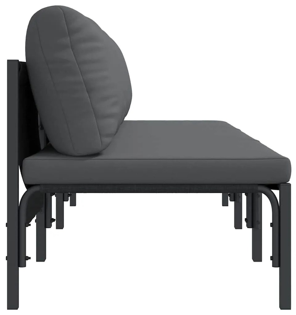 vidaXL Εξωτερικά Έπιπλα 3 pcs Ανθρακί 80 x 80 x 71 cm Ατσάλι