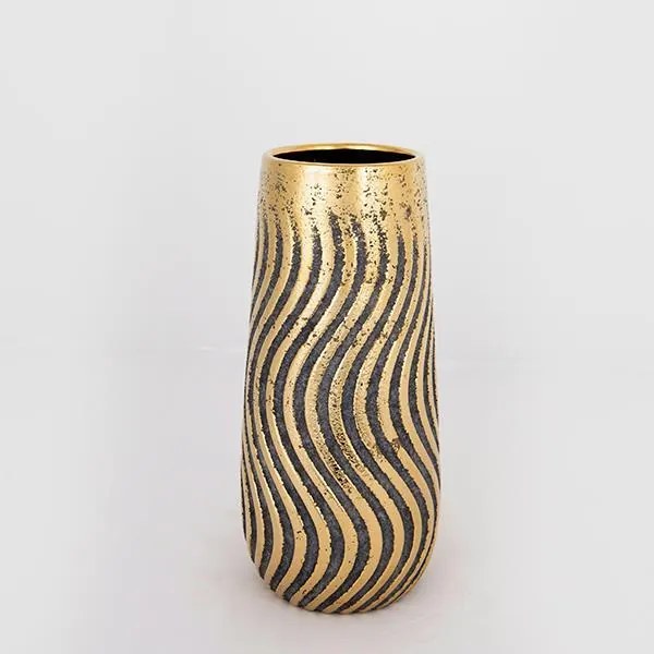 ΒΑΖΟ ΚΕΡΑΜΙΚΟ ΚΑΦΕ - ΧΡΥΣΟ 13x13x27.5cm|752-20131