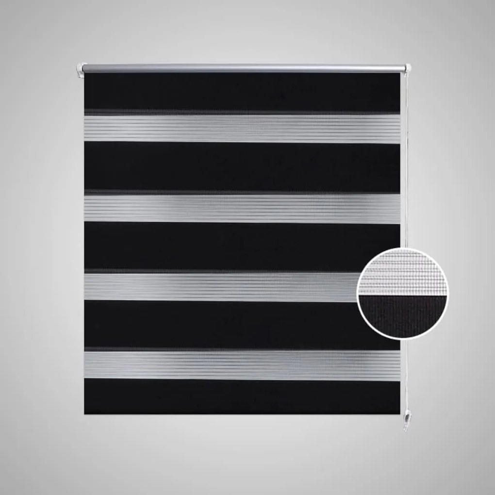 vidaXL Σύστημα Σκίασης Ρόλερ Zebra Μαύρο 80 x 175 εκ.