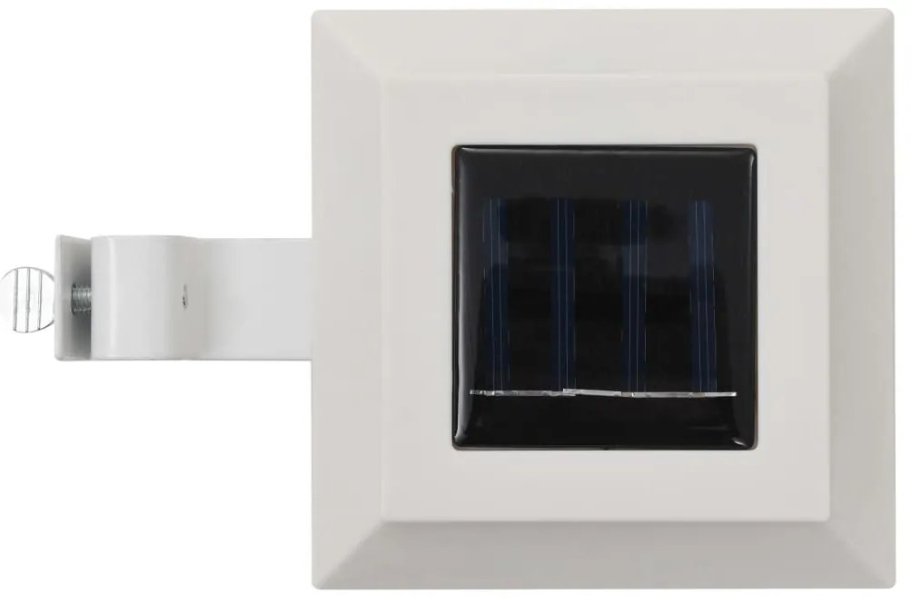 vidaXL Φωτιστικά Εξωτ. Χώρου Ηλιακά 12 τεμ. LED Τετράγωνα Λευκά 12 εκ.