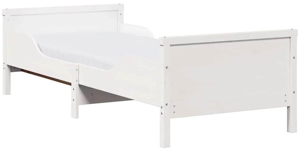 vidaXL Σκελετός Κρεβατιού Λευκό 80 x 200 cm Στερεά ξυλεία πεύκου