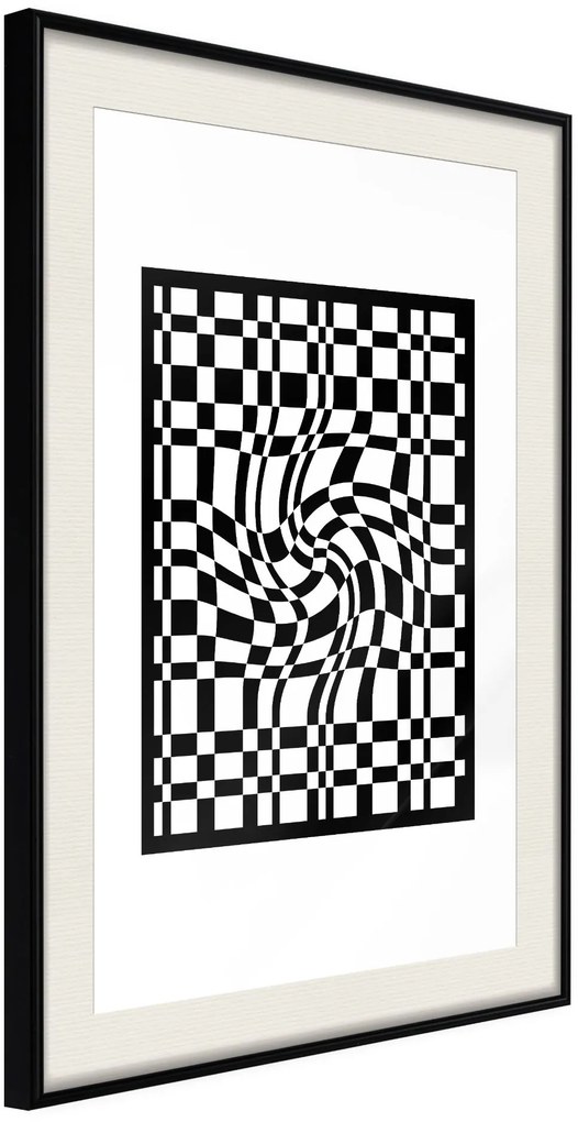 Αφίσα - Op Art - 40x60 - Μαύρο - Με πασπαρτού