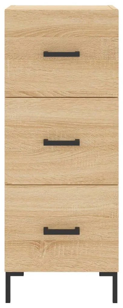 vidaXL Μπουφές Sonoma δρυς 34,5 x 34 x 180 εκ. από Επεξεργασμένο Ξύλο