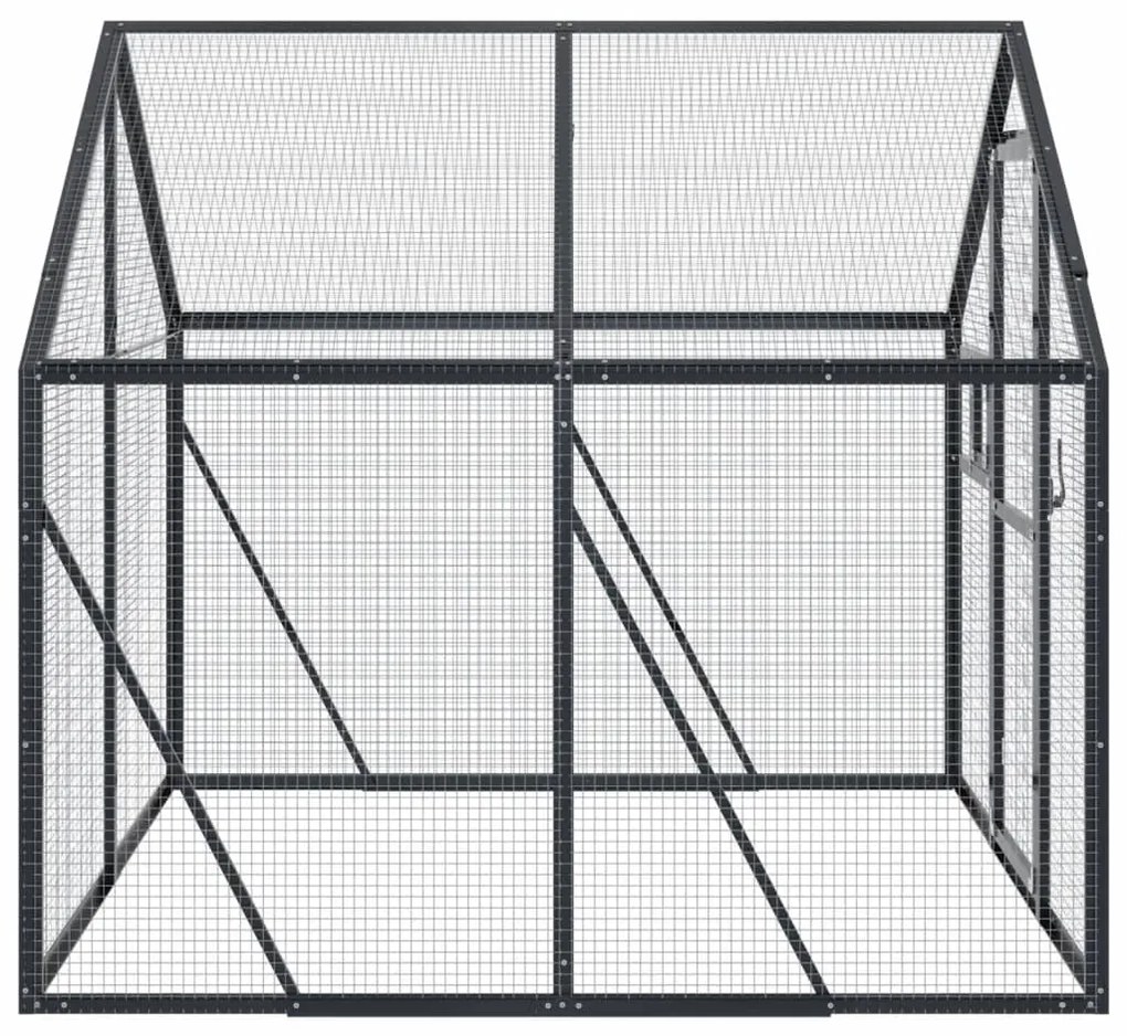 vidaXL Κλουβί Ανθρακί 1,79 x 2 x 1,85 μ. από Αλουμίνιο