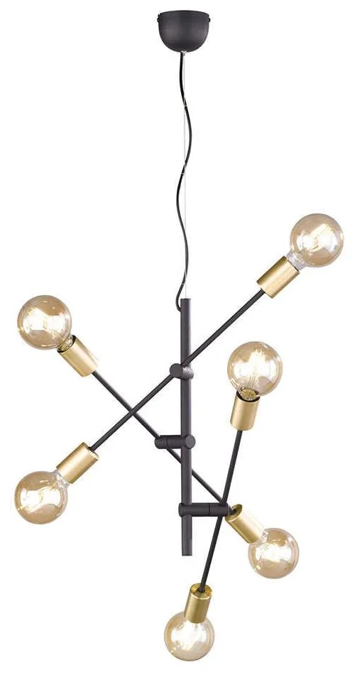 Φωτιστικό Οροφής Cross 306700632 Black-Gold Trio Lighting Metal