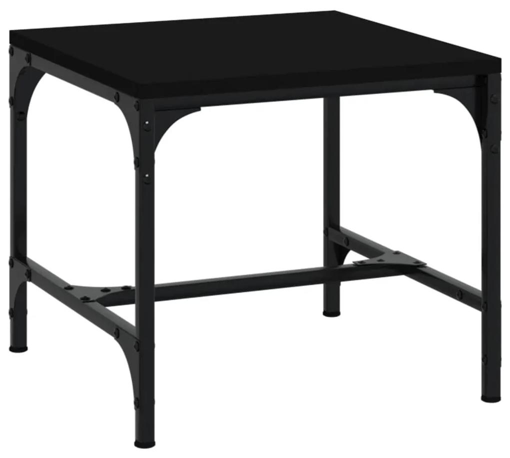 Βοηθητικό Τραπέζι Μαύρο 40 x 40 x 35 εκ. από Επεξεργασμένο Ξύλο - Μαύρο