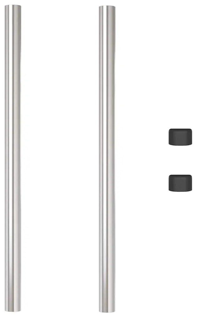 vidaXL Πό posts φράχτη 2 pcs Ασημί 60 cm Ατσάλι με Επικάλυψη Πούδρας