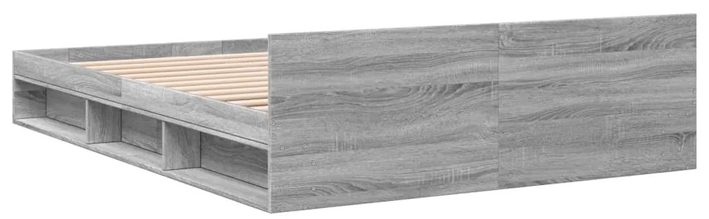 vidaXL Πλαίσιο Κρεβατιού με συρτάρια Γκρι sonoma 160x200εκ. Επεξ. Ξύλο