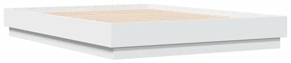 vidaXL Πλαίσιο Κρεβατιού με LED Λευκό 120x190 εκ.