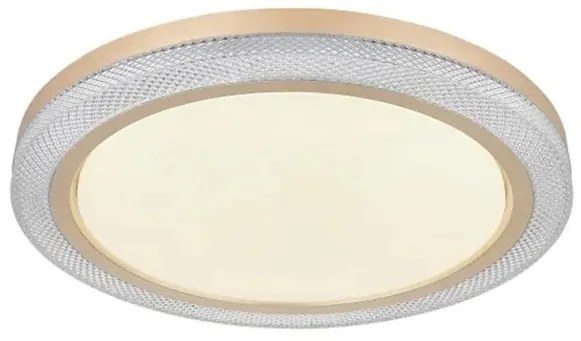 Πλαφονιέρα Φωτιστικό Οροφής LED RGB 20W/5W Λευκό-Χρυσό Bolly 41372-24 Globo Lighting-41372-24-Λευκό-Χρυσό 41372-24