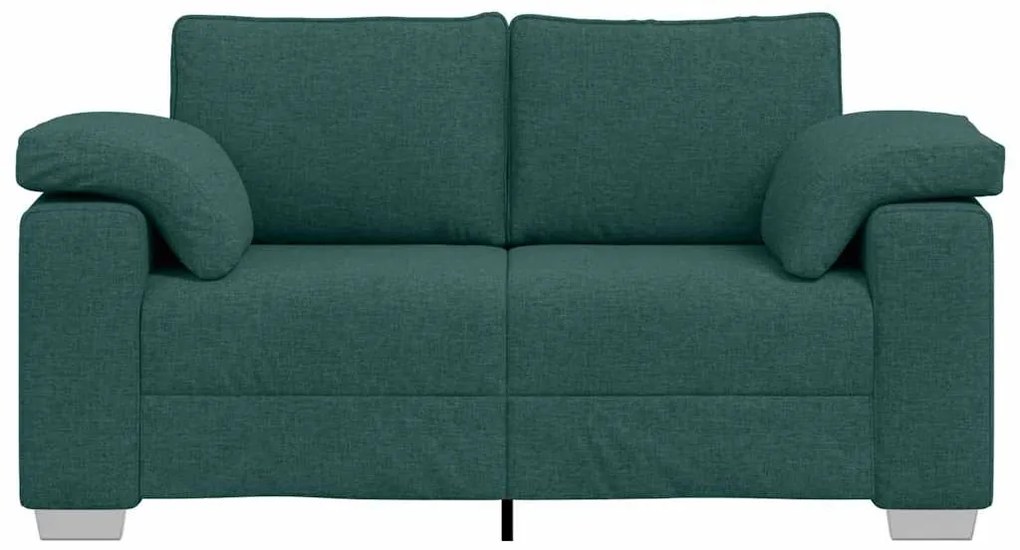 vidaXL Καναπές με μαξιλάρι Σκούρο Πράσινο 160 x 77 x 82 εκ ύφασμα