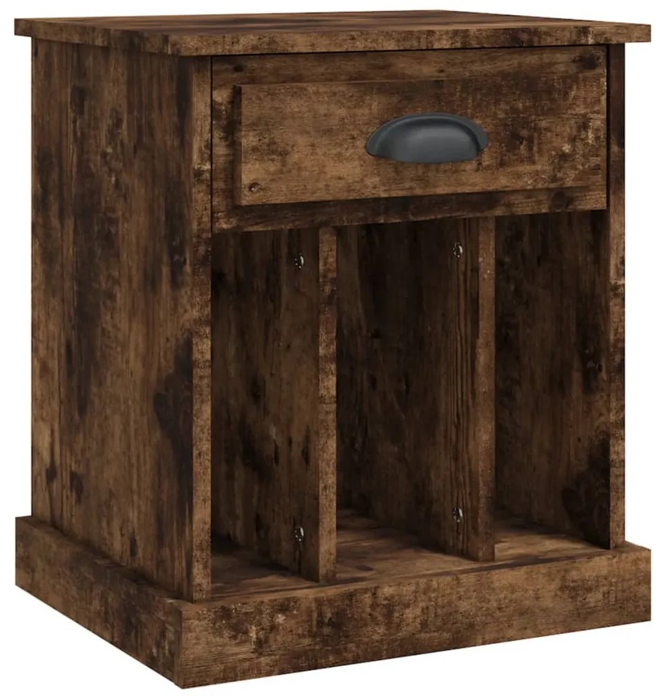 vidaXL Κομοδίνα 2 τεμ. Καπνιστή Δρυς 43x36x50 εκ.