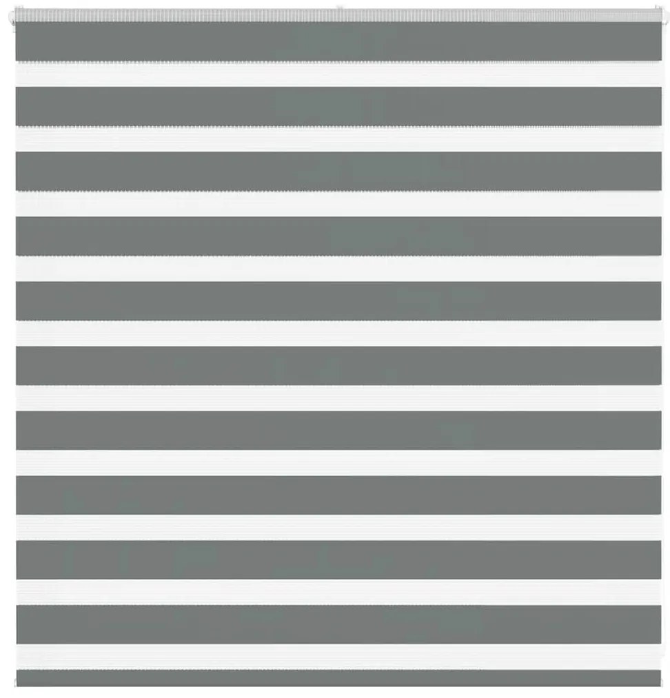 vidaXL Ζέβρα τυφλή Σκούρο Γκρι Πλάτος υφάσματος 135,9 εκ. Πολυεστέρας